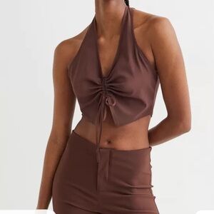 H & M Halter Neck Drawstring Top